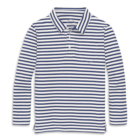 Kids Long Sleeve Polo in Stripe (Toddler, Little Kid, & Big Kid)
