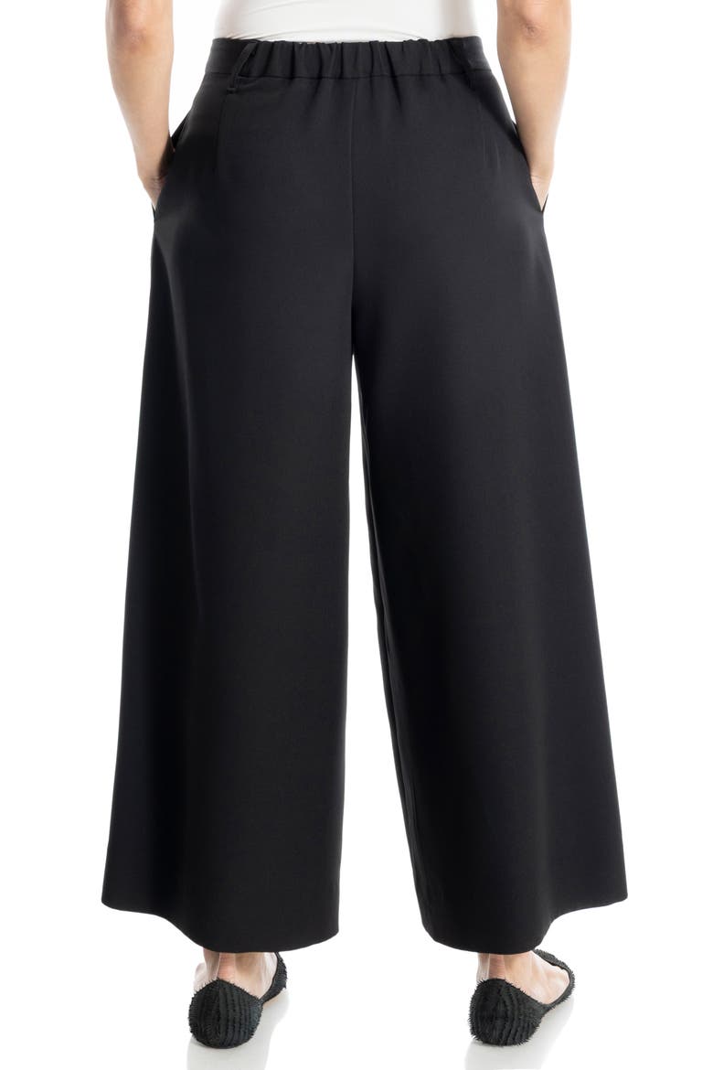 Pleated Culottes, Alternate, color, BLACK