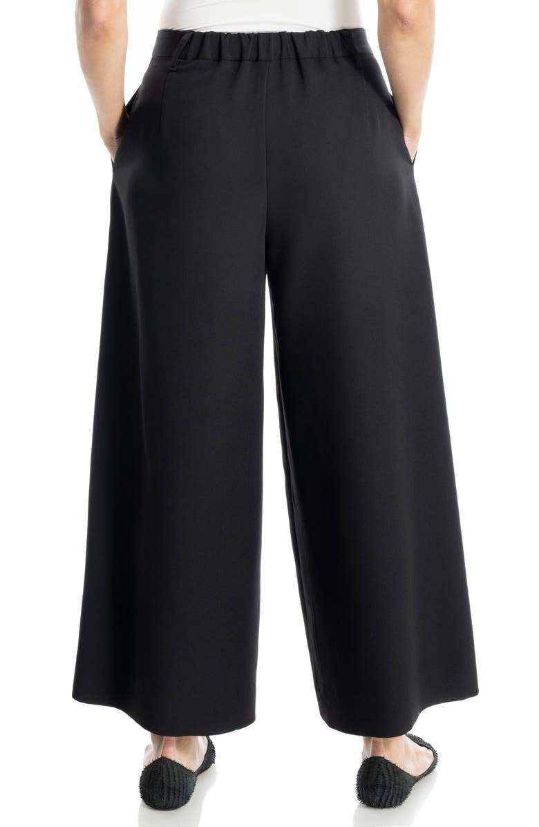 MAX STUDIO Pleated Culottes, Alternate, color, Black