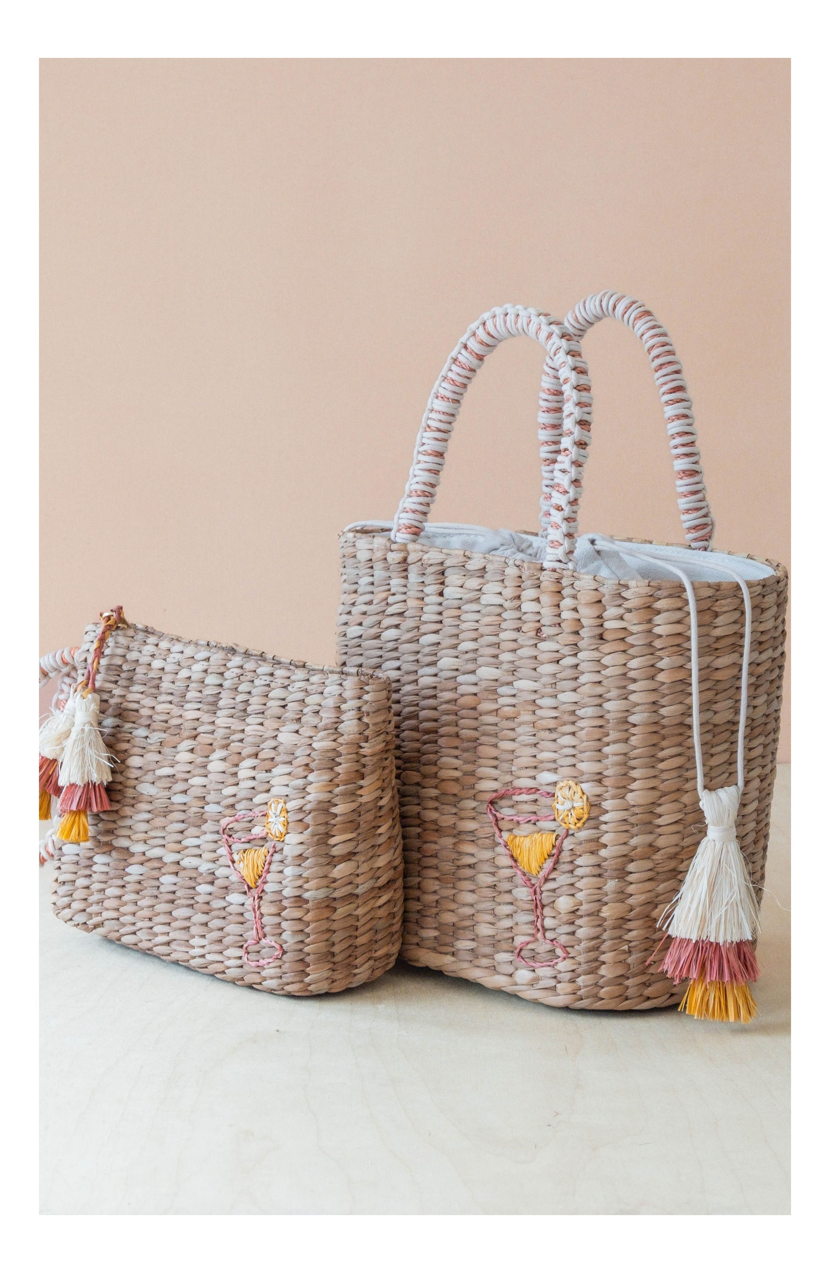 LIKHA Cocktail Embroidered Tote Bag, Alternate, color, 