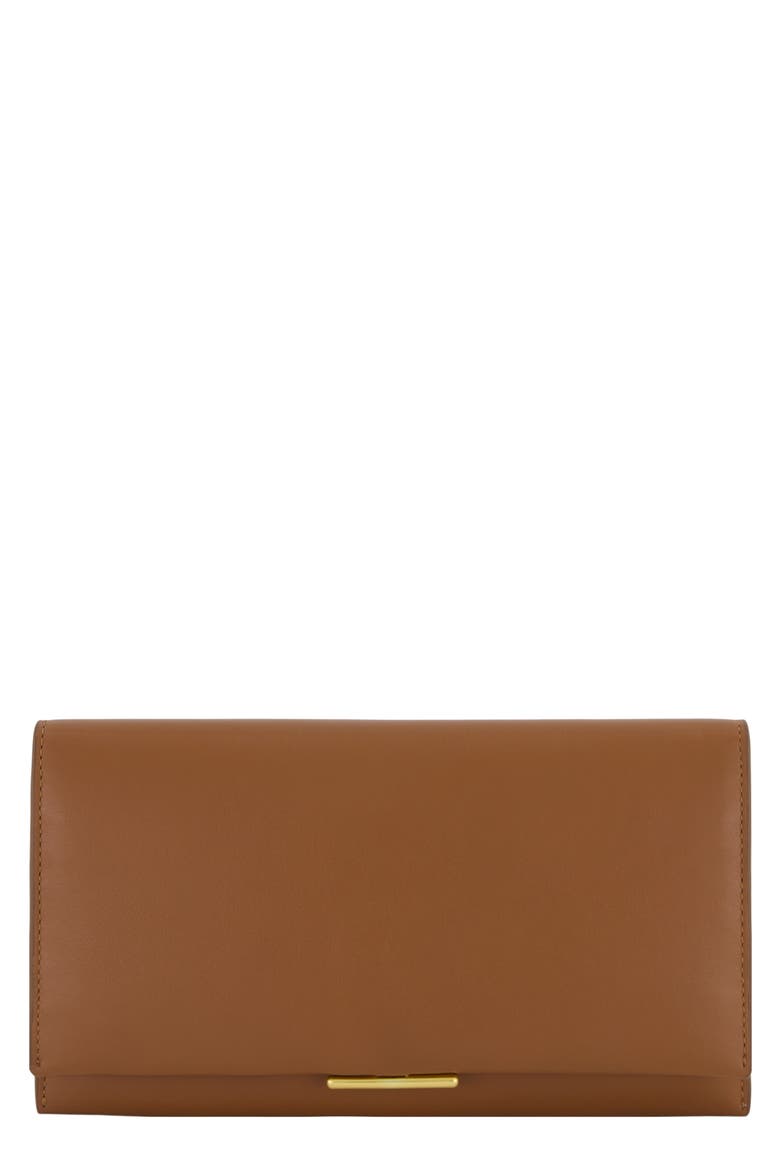 Continental Nappa Leather Wallet, Main, color, SADDLE