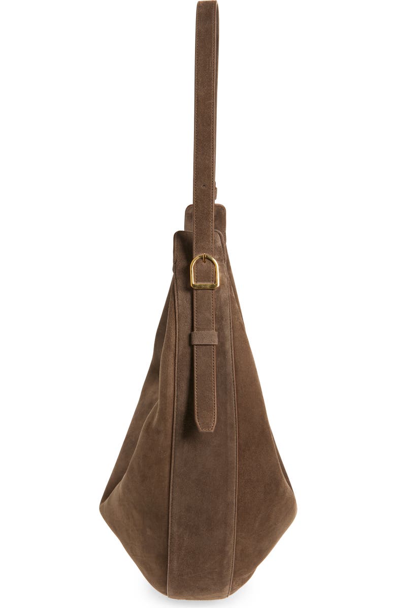 Khaite Augustina Suede Hobo, Alternate, color, Cedar 732