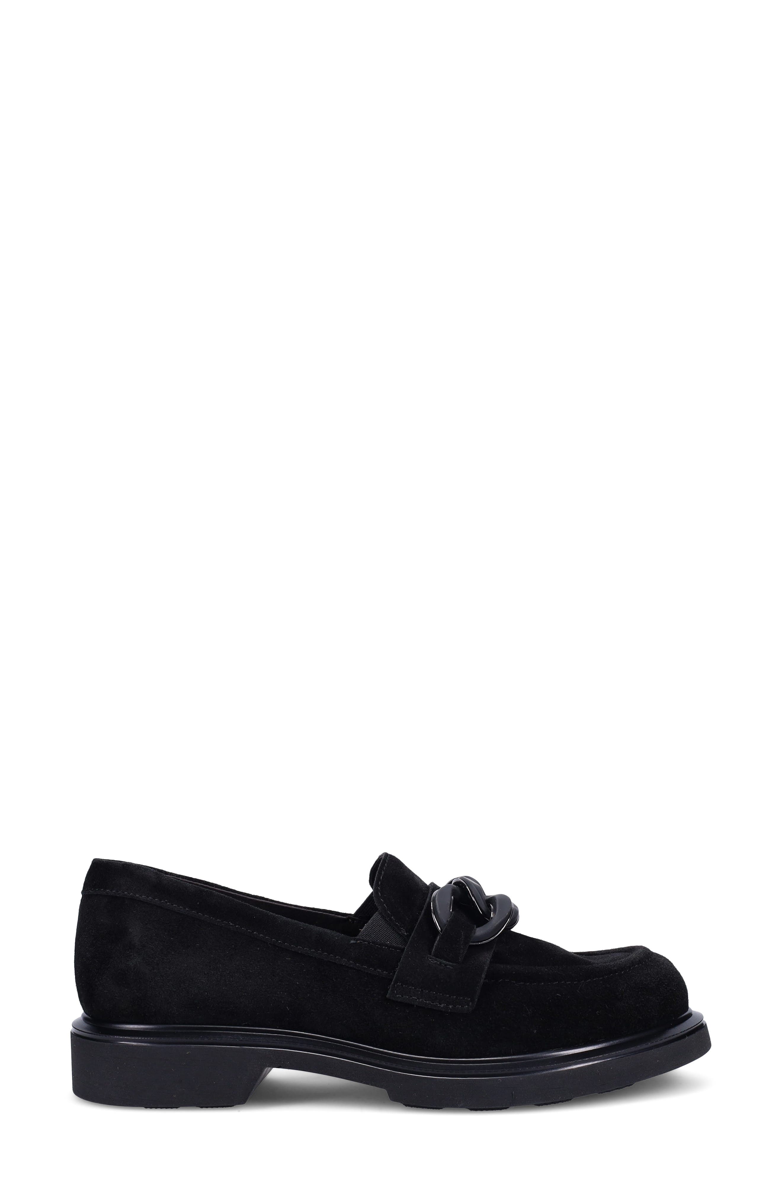 Allison Water Resistant Chain Loafer, Alternate, color, ONYX