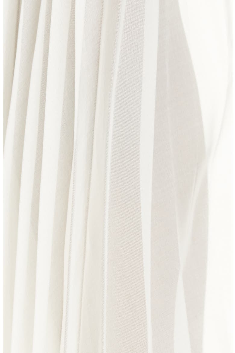 Pleated Sleeve Silk Blend Organdy Blouse, Alternate, color, 9303 ALMOND FLOWER