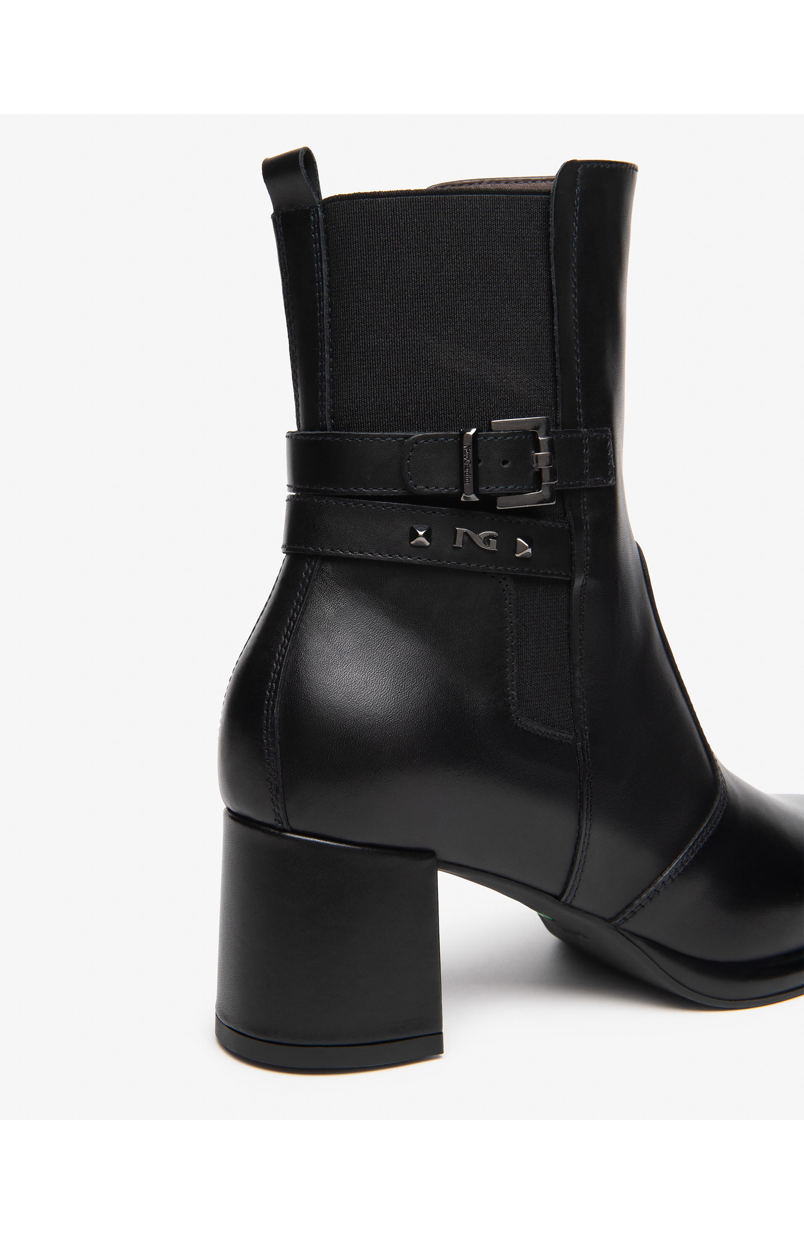 Block Heel Chelsea Bootie, Alternate, color, BLACK