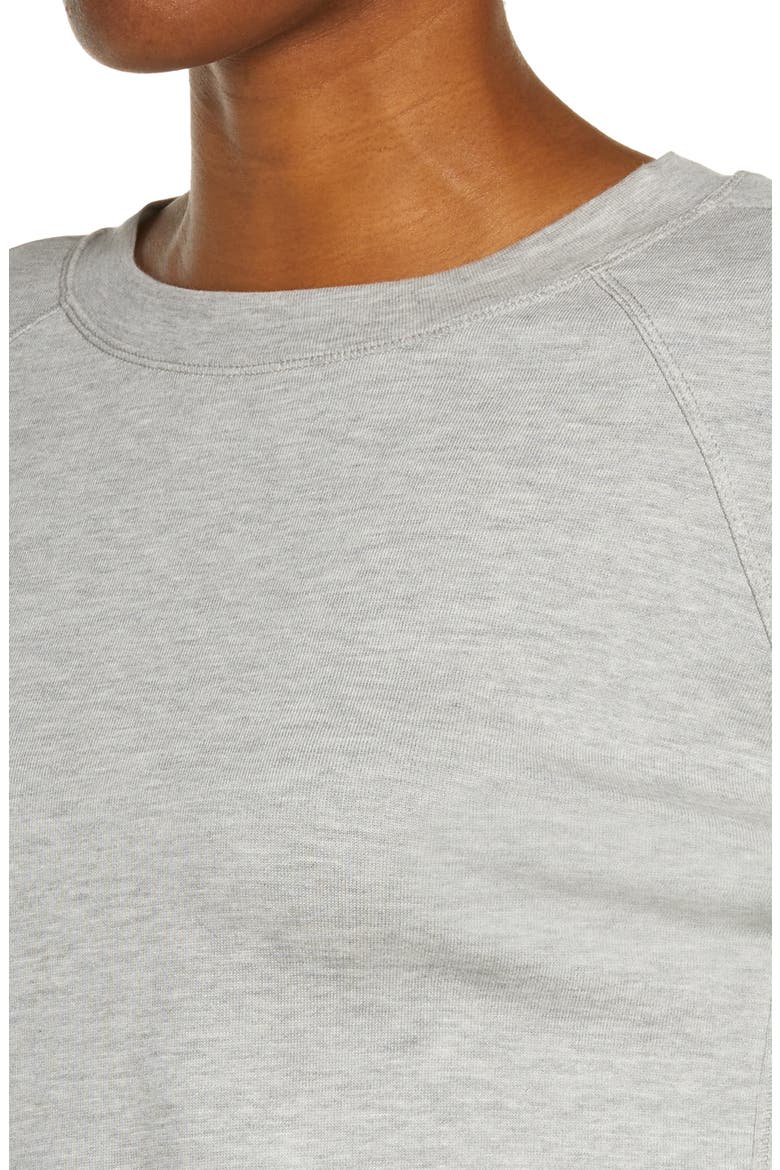 After Class Cotton Blend Crop Sweatshirt, Alternate, color, LIGHT GREY MARL