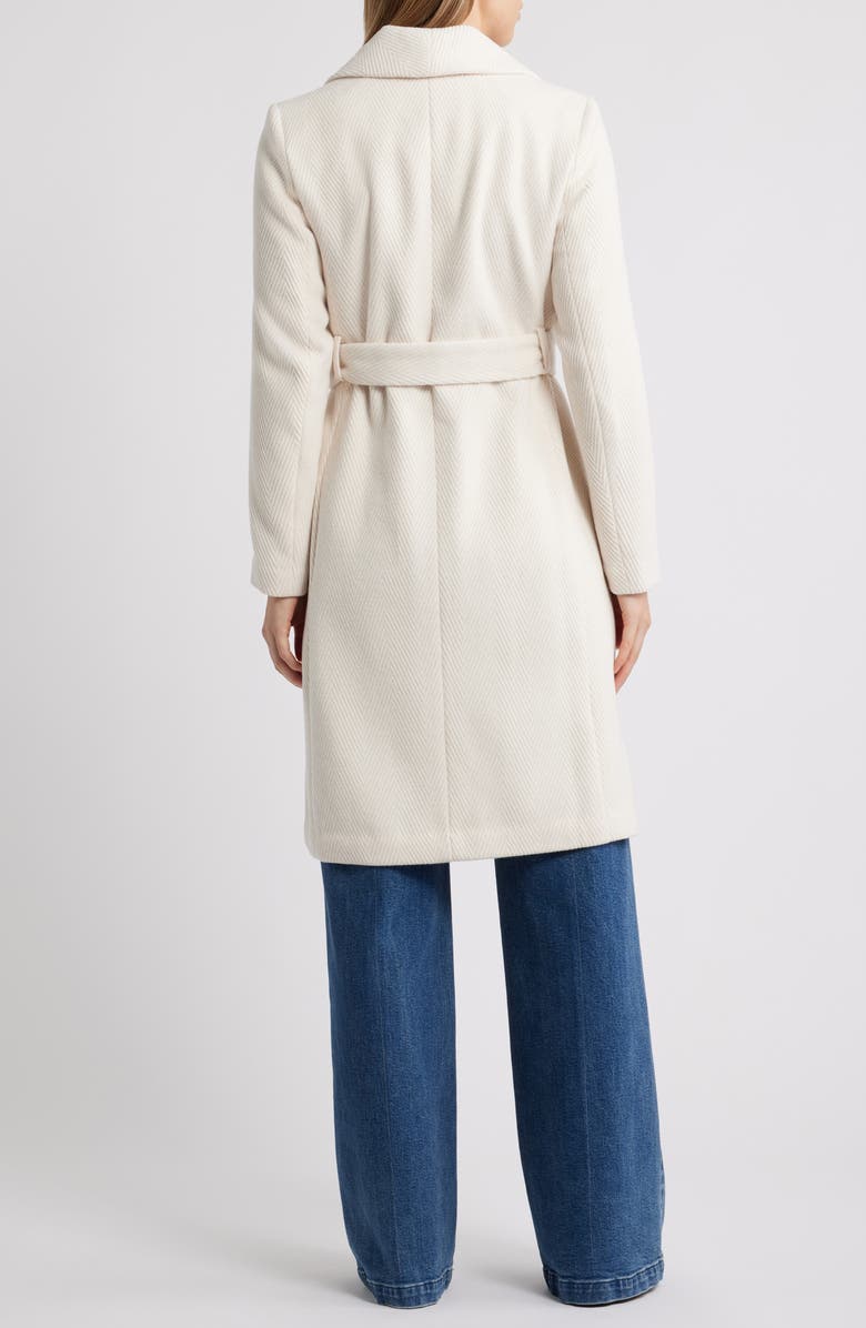 Sam Edelman Chevron Pattern Tie Waist Coat, Alternate, color, Modern Ivory