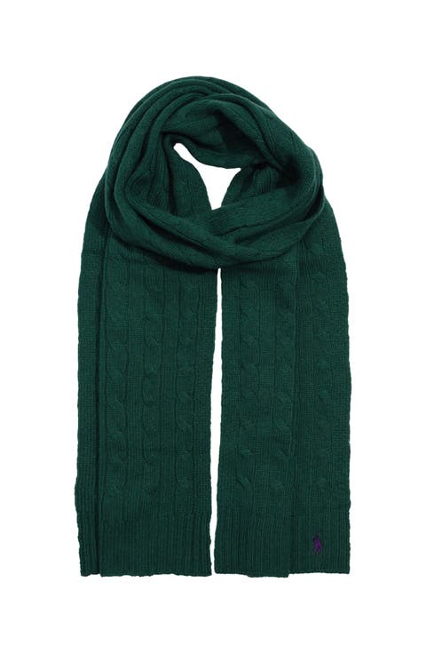 Wool Cashmere Classic Cable Scarf