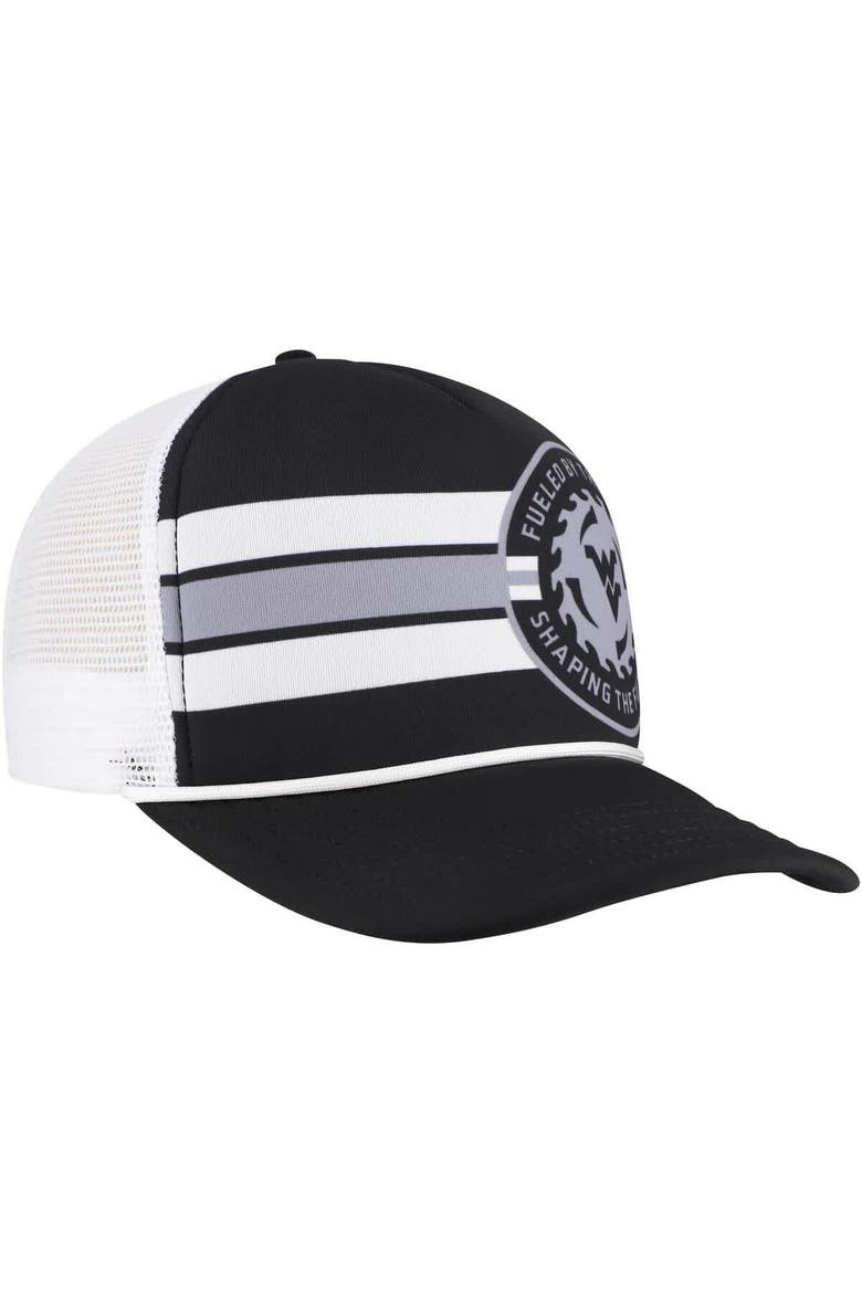 Men's Legacy Athletic  Black West Virginia Mountaineers Built on Bravery Running Circle Trucker Adjustable Hat, Alternate, color, Black