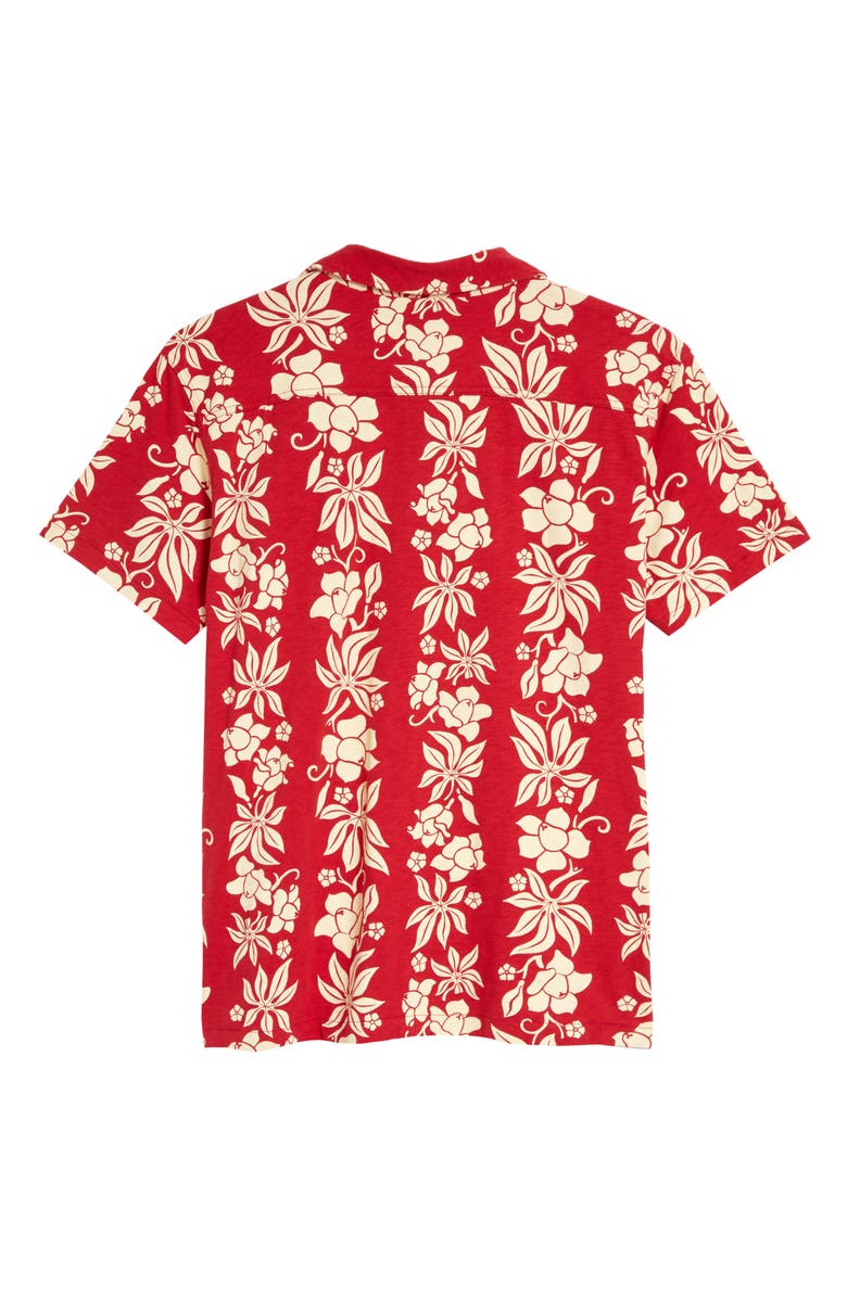 Double RL RRL Floral Print Cotton Button-Up Camp Shirt, Alternate, color,