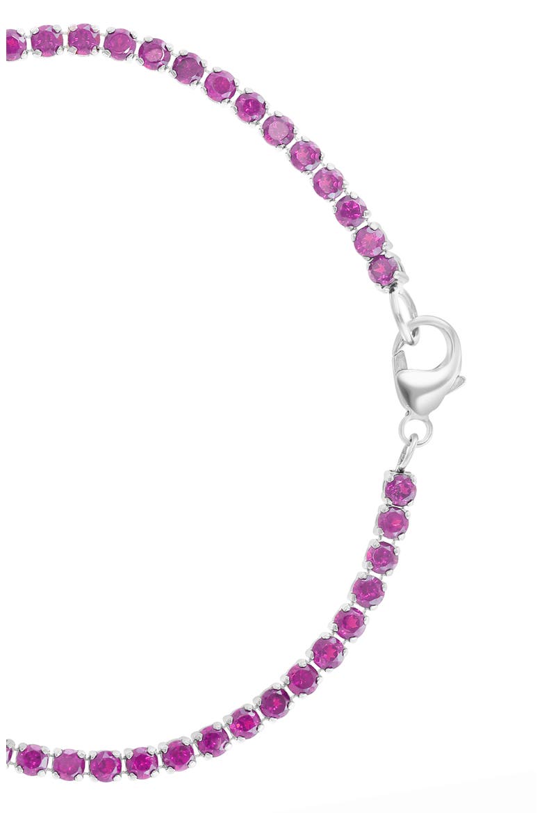 Rhodolite Garnet Bracelet, Alternate, color, SILVER/ RHODOLITE GARNET