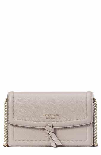 Kate Spade New York knott pebbled leather flap crossbody bag