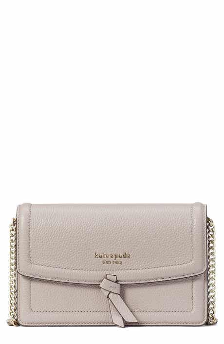 Kate Spade New York knott pebbled leather flap crossbody bag