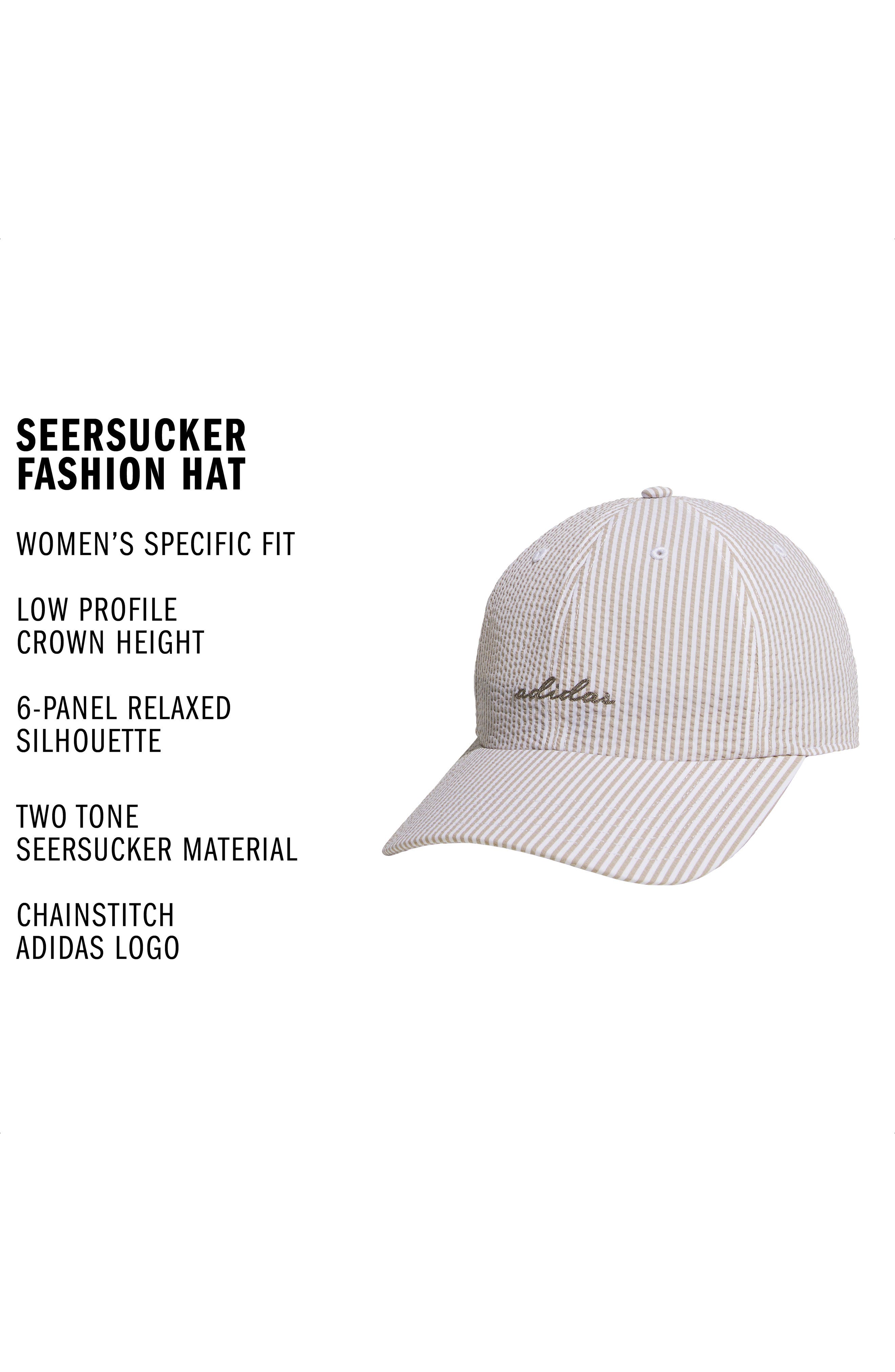 Women\'s Baseball Cap - Low Profile 6-Panel Two Tone Seersucker Chainstitch Logo Cinch Women main image 4