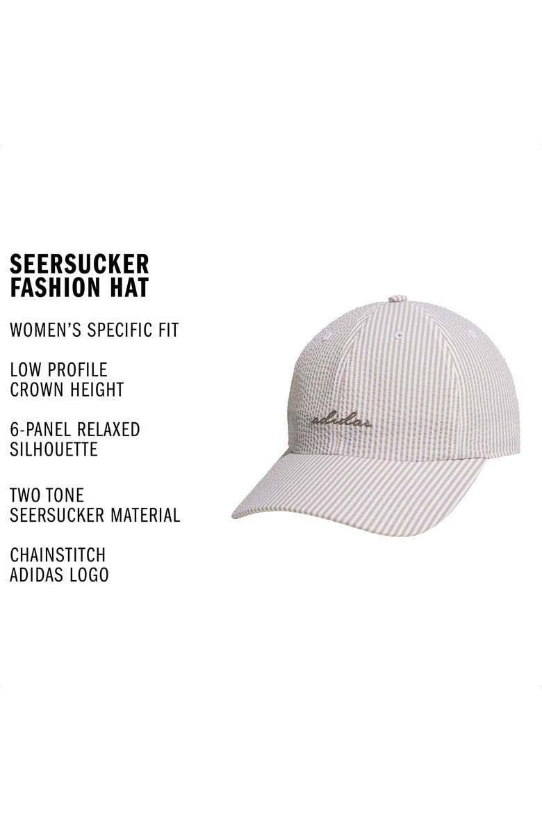 adidas Seersucker Baseball Cap, Alternate, color, Wonder Cargo Khaki/ Clay Grey