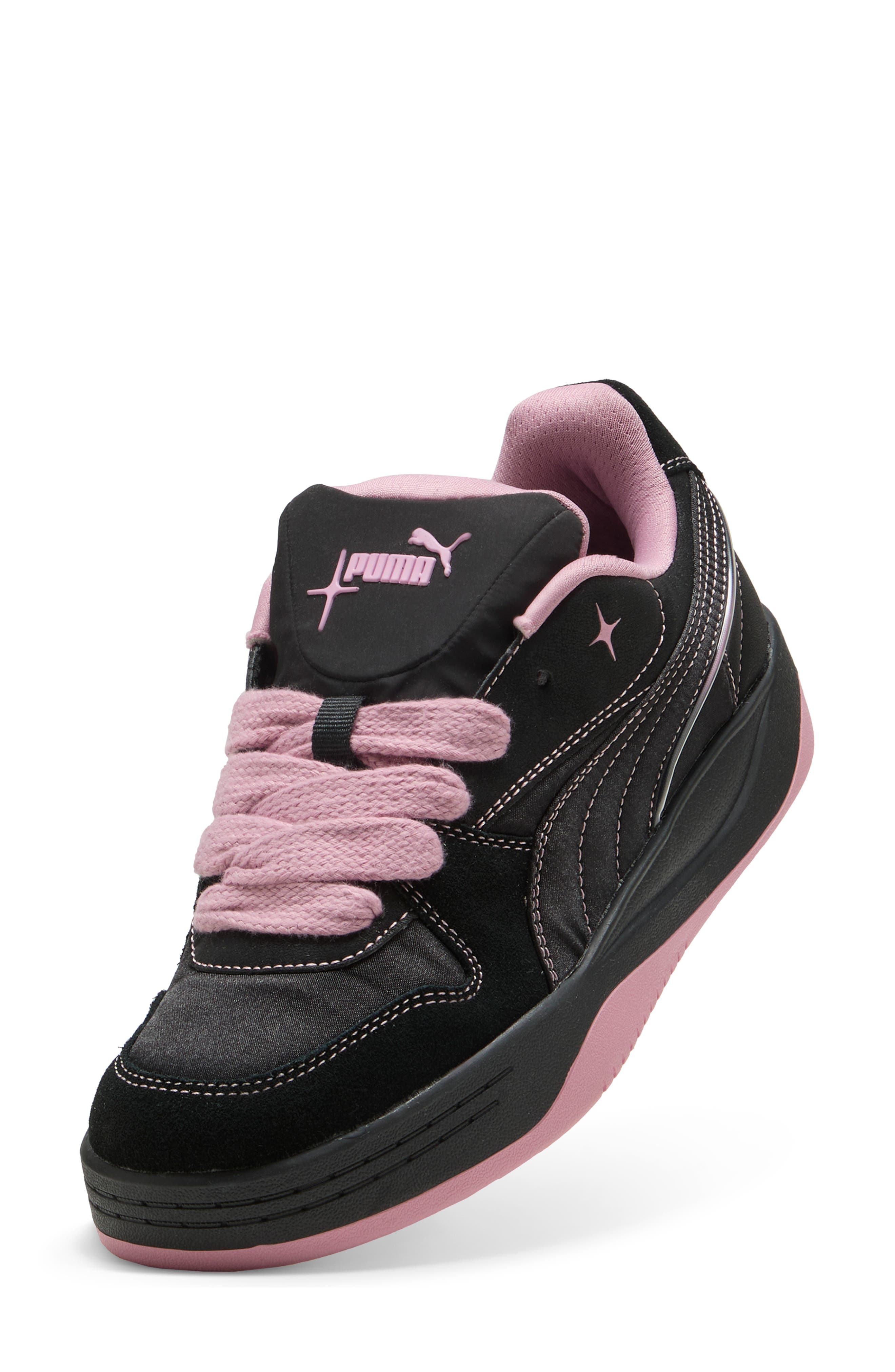 PUMA Park Luna Satin Sneaker, Alternate, color, Puma Black/ Poised Pink