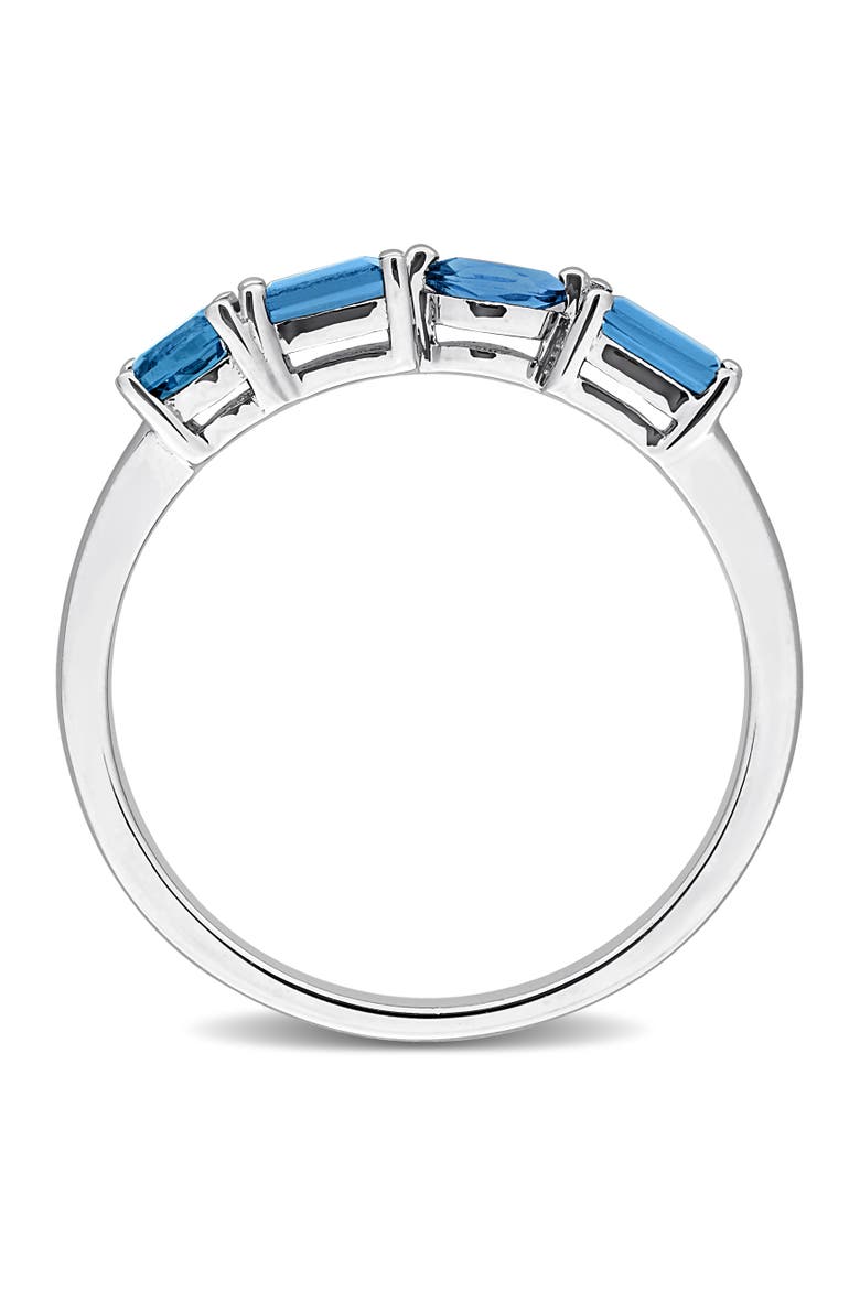 Blue Topaz Anniversary Band in Sterling Silver, Alternate, color, Blue Topaz