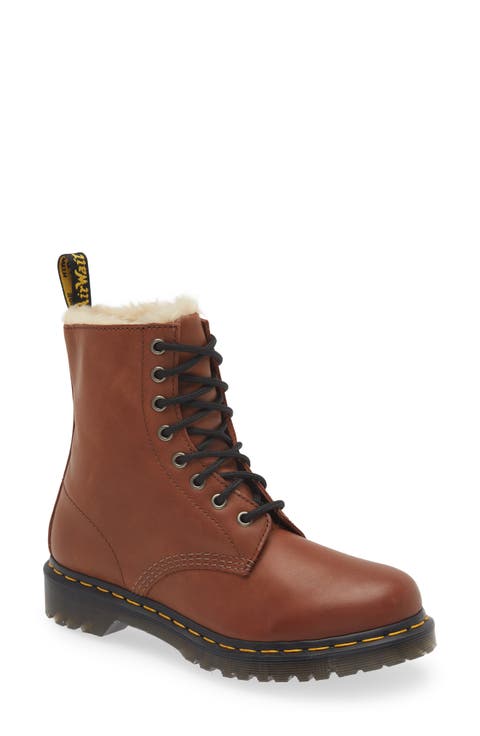 1460 Serena Faux Fur Lined Leather Boot (Women)