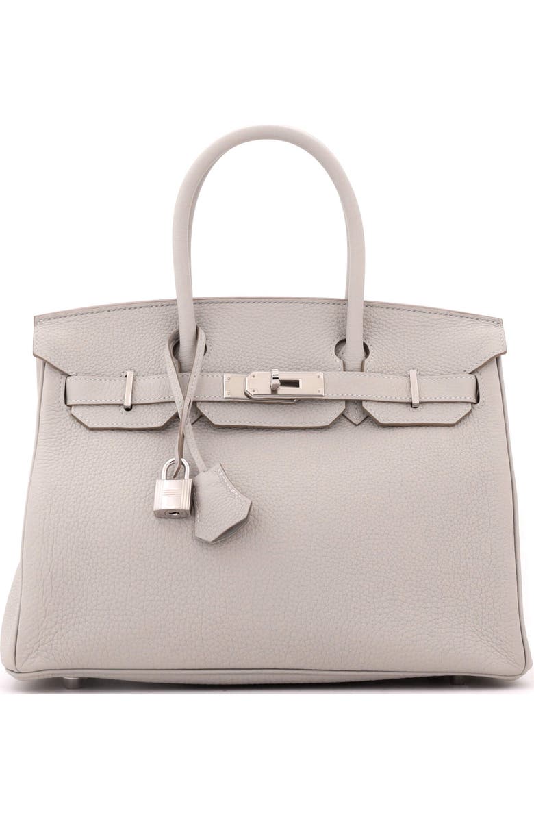 Pre-Owned Hermes Birkin Handbag Grey Togo with Palladium Hardware 30, Main, color, Gris Perle