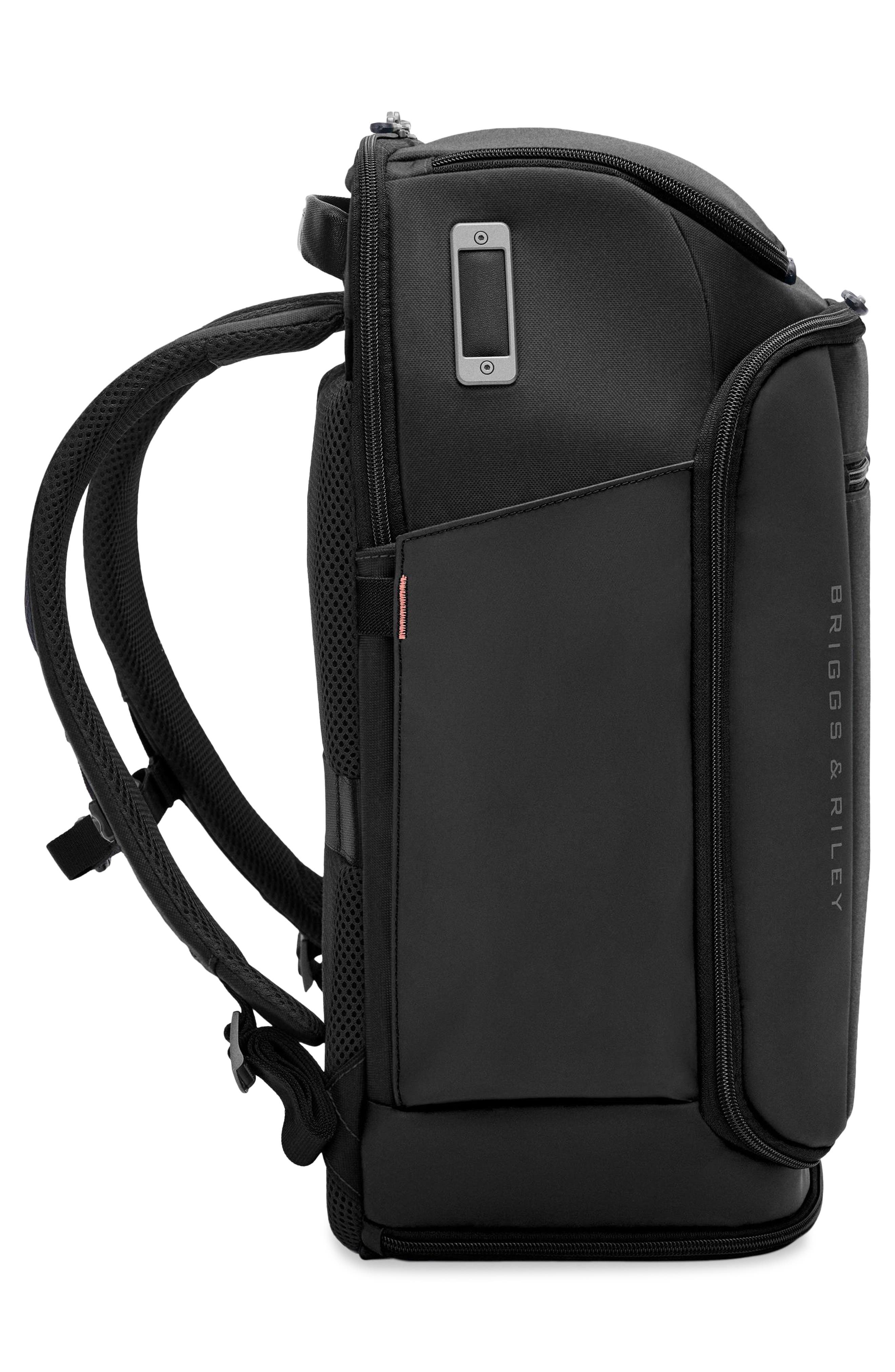 ZDX U-Zip Travel Backpack, Alternate, color, BLACK