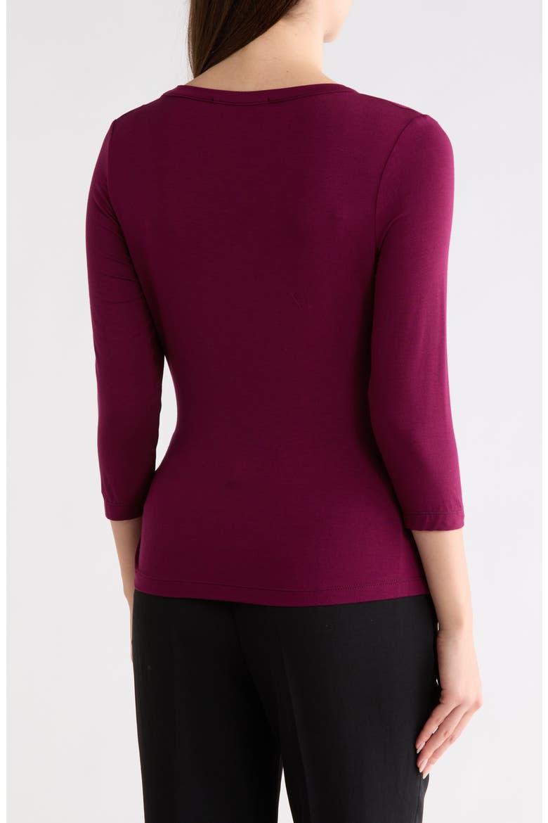 Side Knot Top, Alternate, color, BURGUNDY