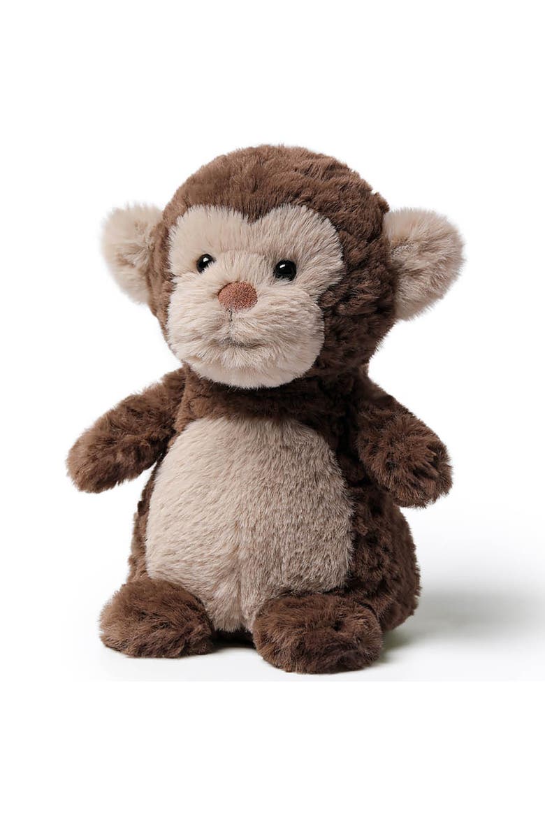 7 Inch Little Naughty Monkey Weighted Stuffed Animal, Alternate, color, Brown