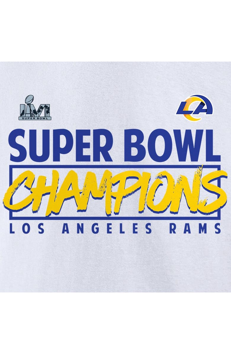 FANATICS Men's Fanatics Branded White Los Angeles Rams Super Bowl LVI Champions Stacked Roster T-Shirt, Alternate, color, 