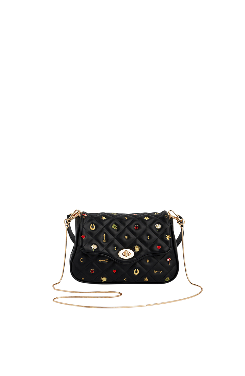 Fable England Mary Quilted Crossbody Clutch, Alternate, color, Black
