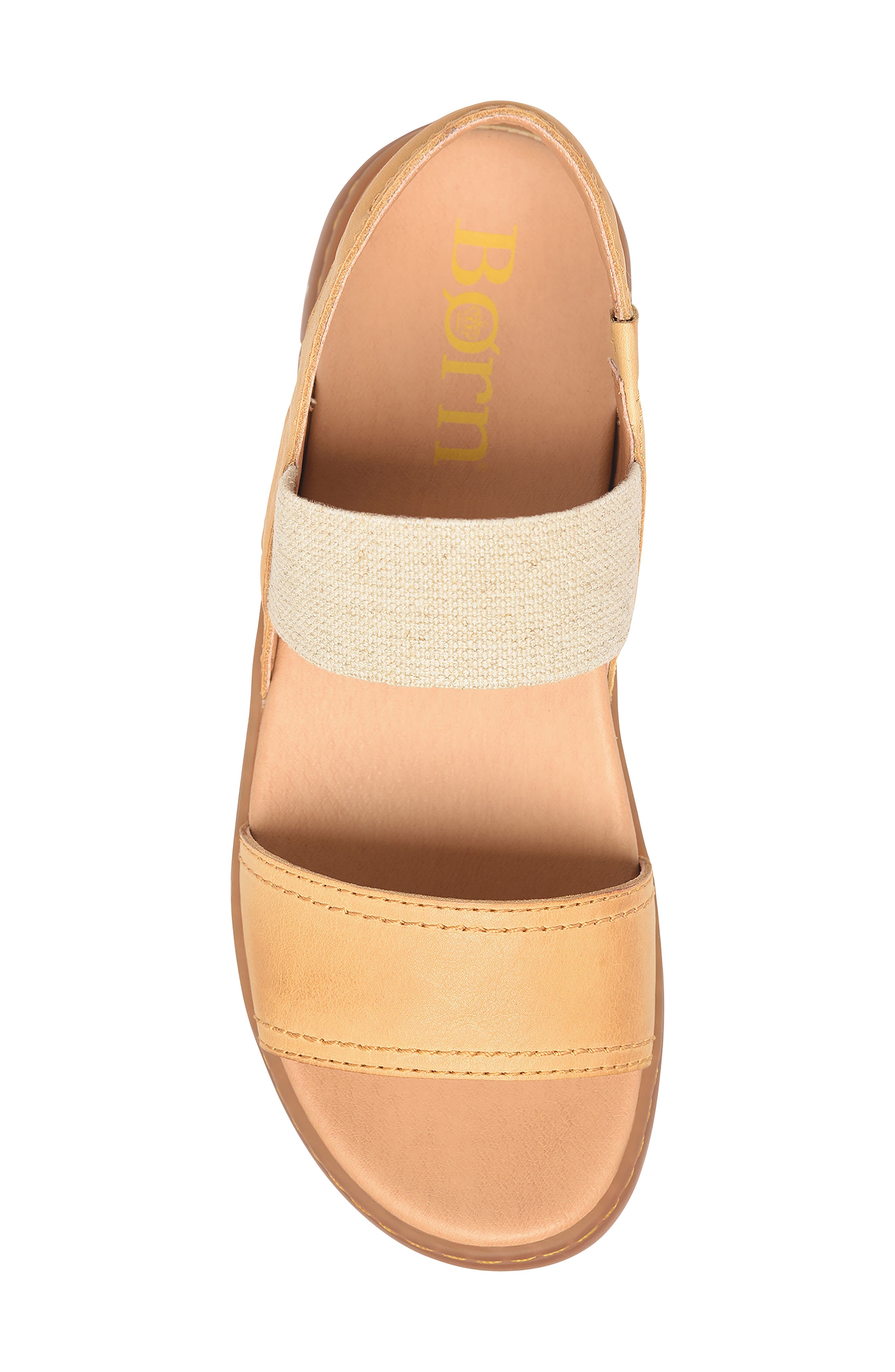 Børn Amabel Sandal, Alternate, color, Yellow Leather