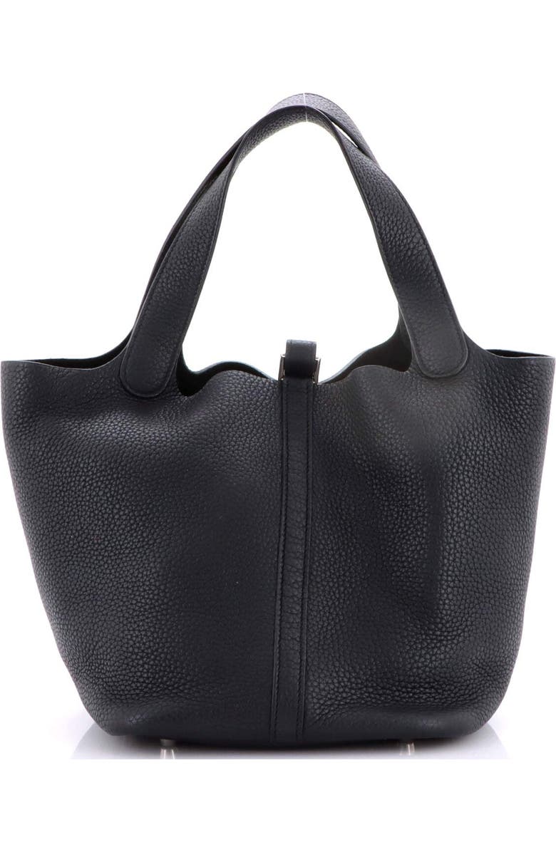 Pre-Owned Hermes Picotin Lock Bag Clemence MM, Alternate, color, Noir