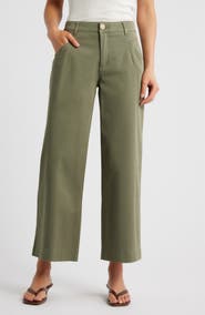 Wit & Wisdom Wyatt Skyrise Crop Wide Leg Twill Pants
