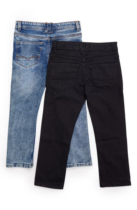 Kids' Assorted 2-Pack Slim Fit Stretch Jeans (Little Kid)