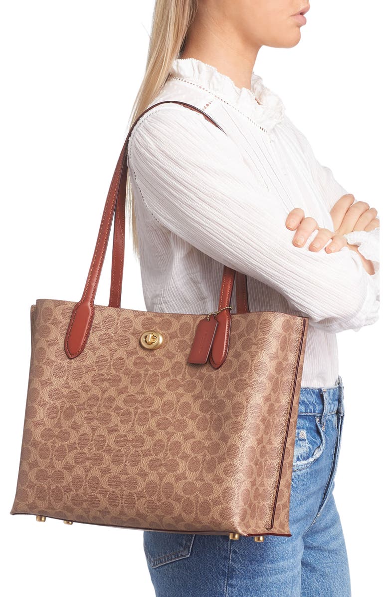 COACH Willow Signature Canvas Tote Bag, Alternate, color,