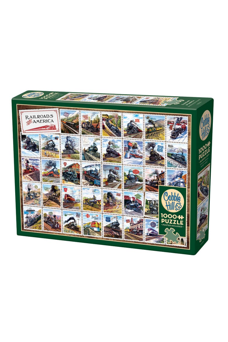 Railroads Of America 1000 Piece Puzzle, Main, color, Multicolored