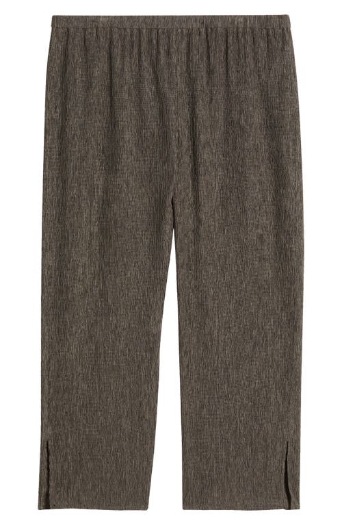 Eileen Fisher Crinkled Ankle Wide Leg Pants In Taupe