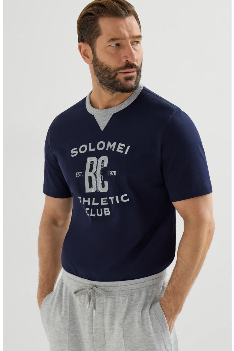 T-shirt with print, Alternate, color, Cobalt