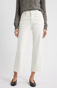 Nordstrom High Waist Crop Straight Leg Jeans