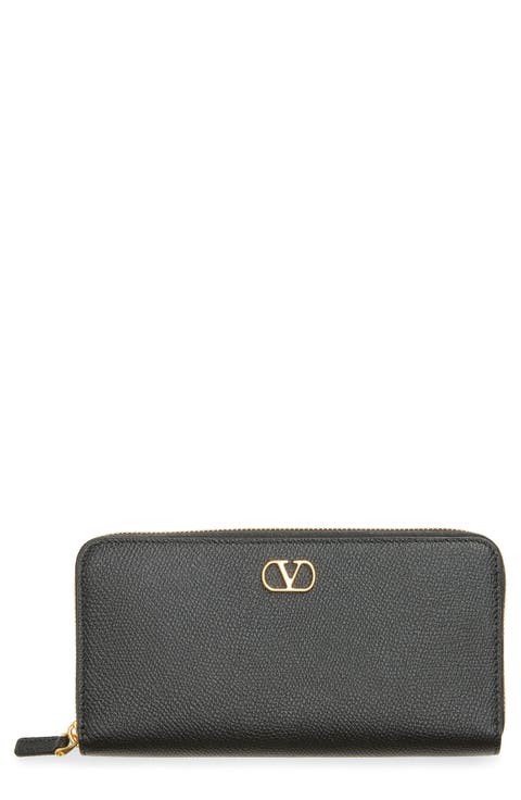 VLogo Signature Zip Around Continental Wallet