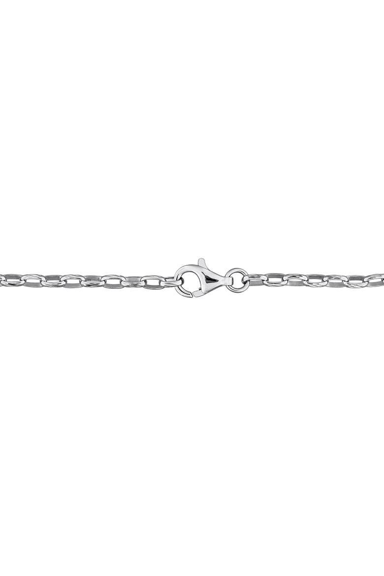 Blue Topaz & White Topaz Link Bracelet in Sterling Silver, Alternate, color, Blue Topaz