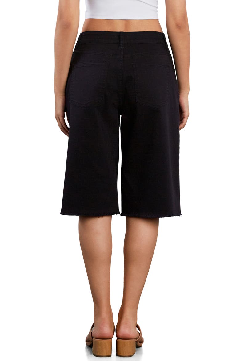 Longer Length Denim Shorts, Alternate, color, GRAPHITE
