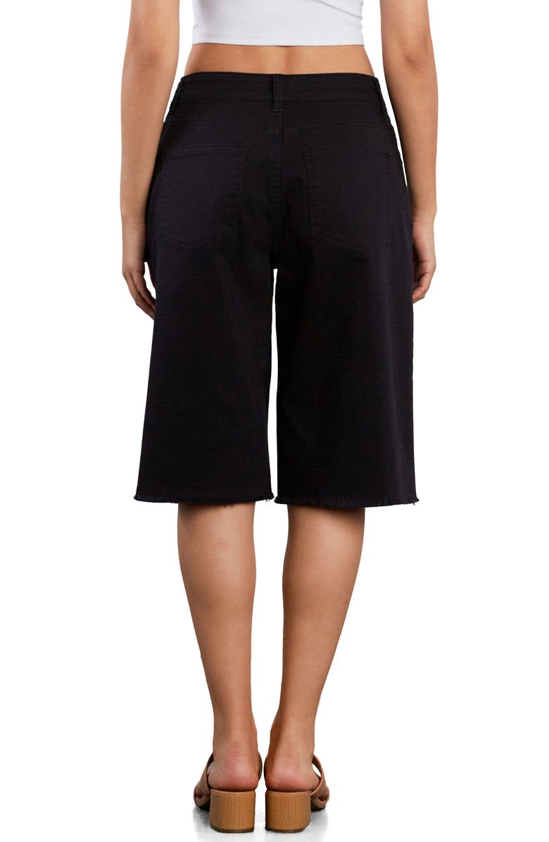HINT OF BLU Longer Length Denim Shorts, Alternate, color,