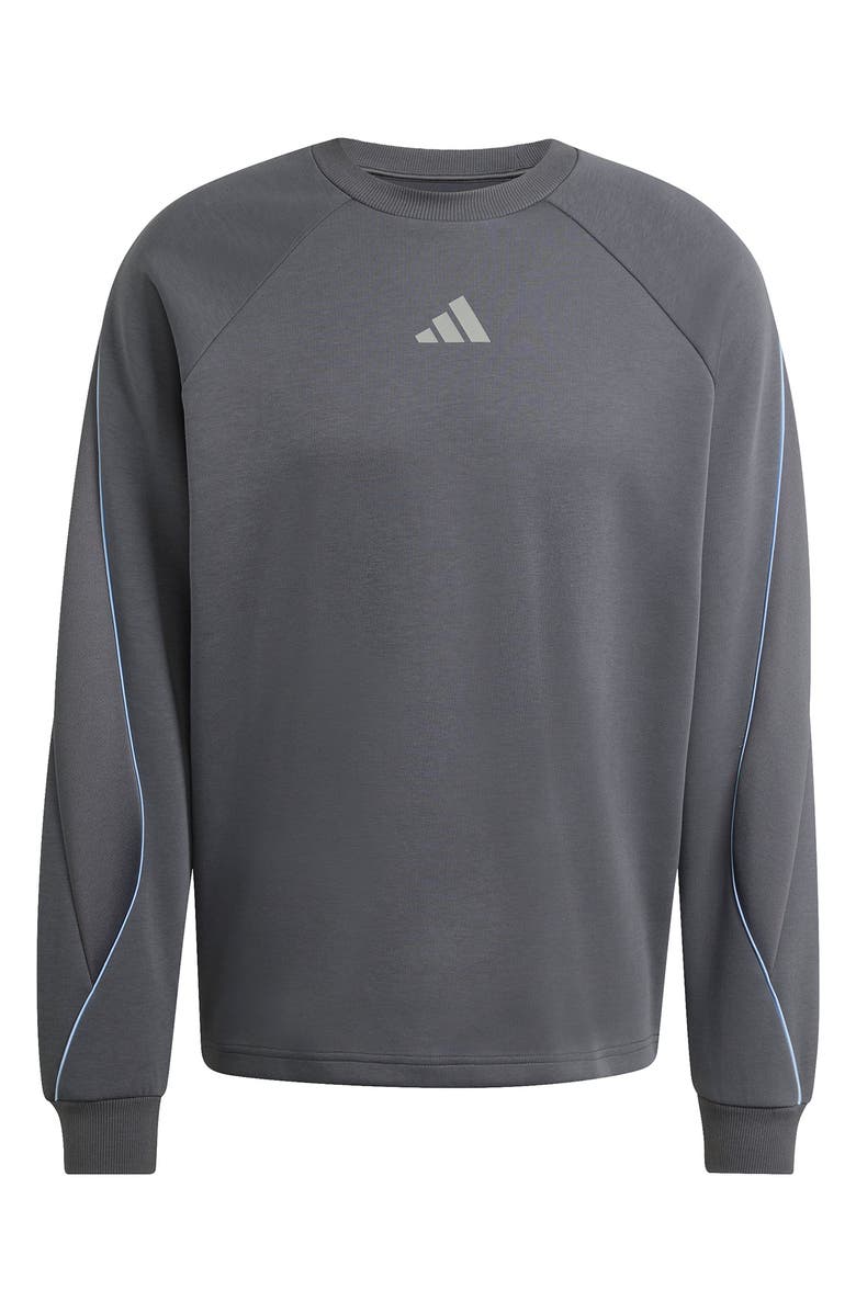 adidas Stadium Crewneck Sweatshirt, Alternate, color, Grey Six/ Ch Solid Grey