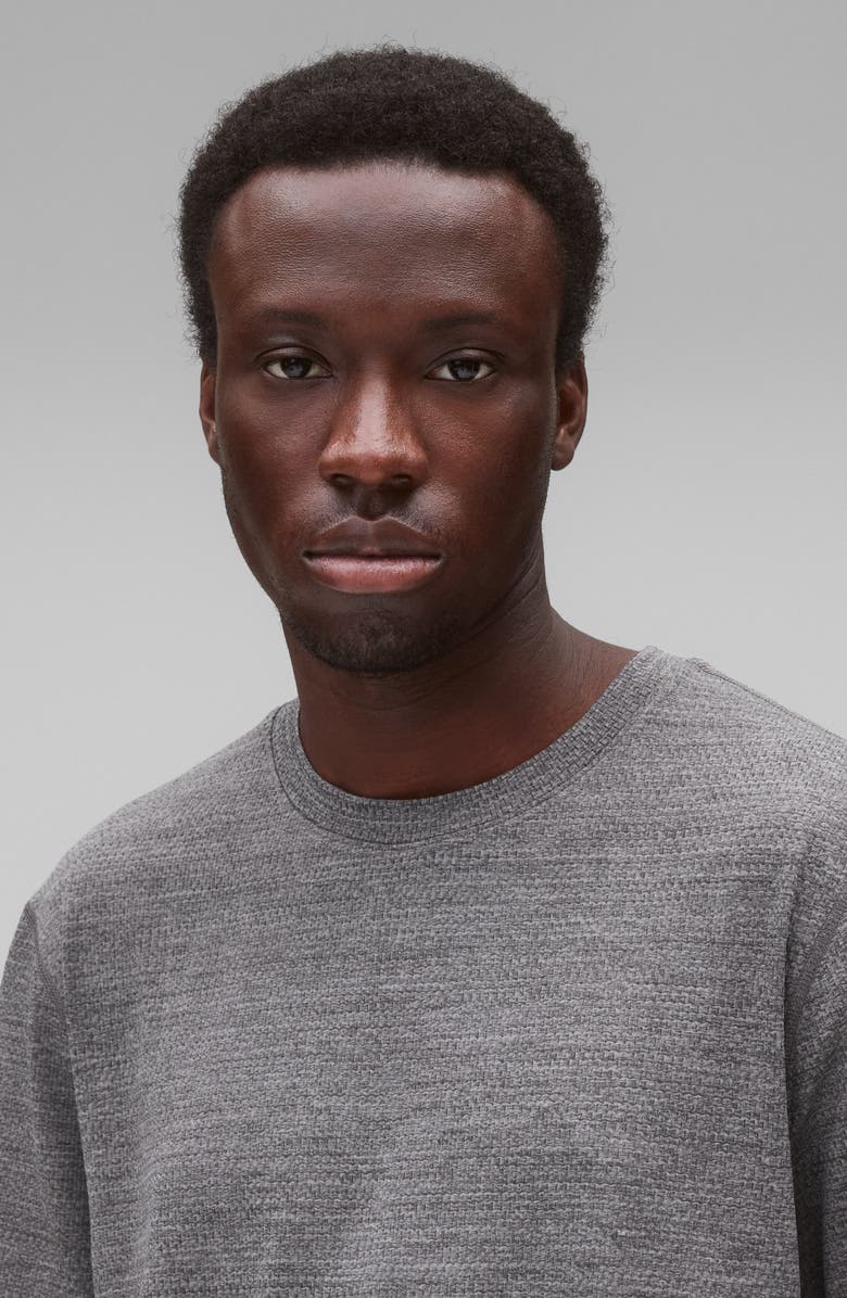 Reigning Champ Solotex<sup>®</sup> Mesh Tiebreak Performance T-Shirt, Alternate, color, Heather Carbon