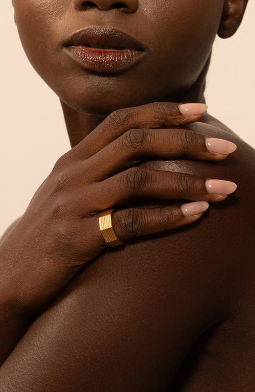 Ivi Los Angeles Wide Octagon Band Ring