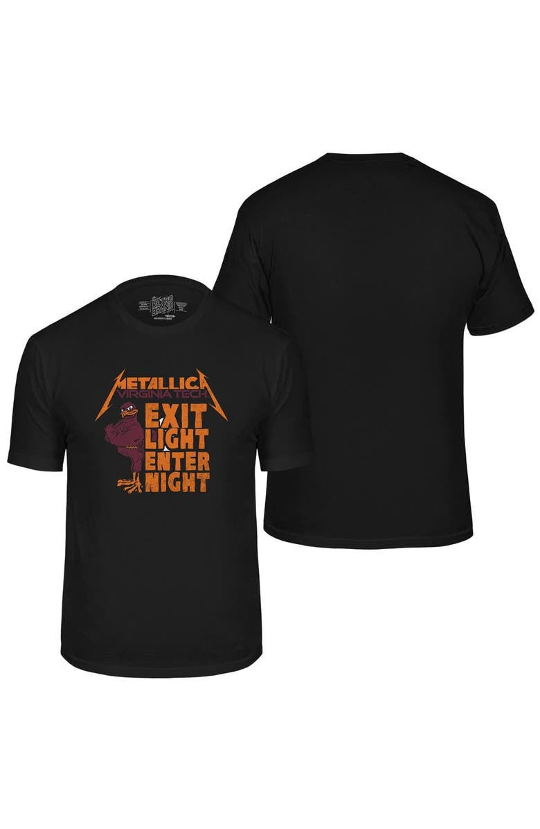 Retro Brand Men's Original Retro Brand Black Virginia Tech Hokies Metallica Retro T-Shirt, Alternate, color, Black