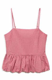 MANGO Gingham Bubble Camisole