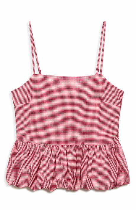 MANGO Gingham Bubble Camisole