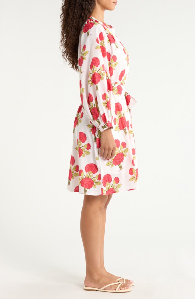 Faherty Kaia Floral Print Long Sleeve Dress, Alternate, color, Bloom Poem