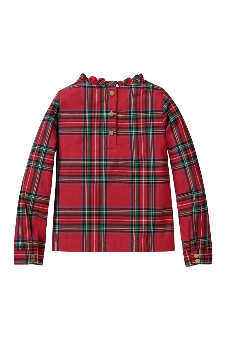 Girls' Ruffle Yoke Blouse, Toddler, Alternate, color, Red Plaid