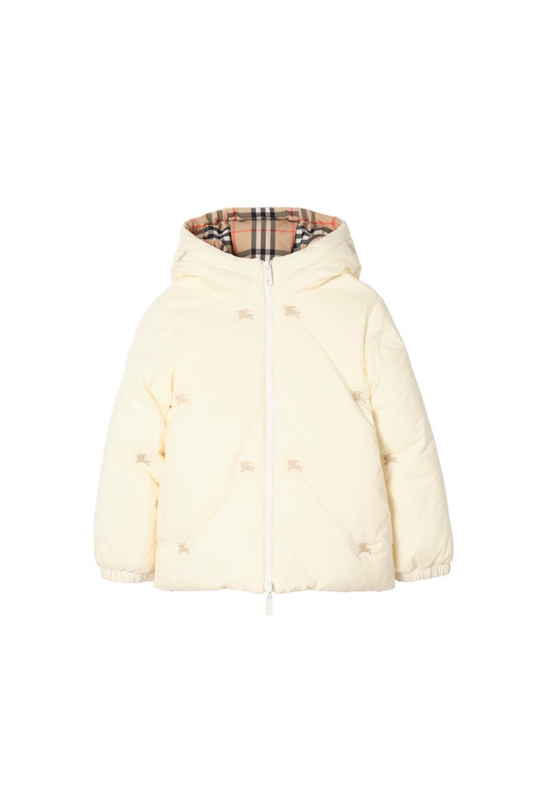 Reversible Check Puffer Jacket, Alternate, color, Ceramic white